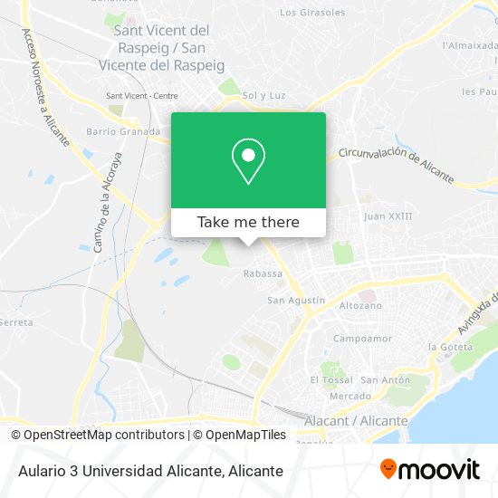 Aulario 3 Universidad Alicante map
