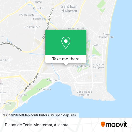 Pistas de Tenis Montemar map
