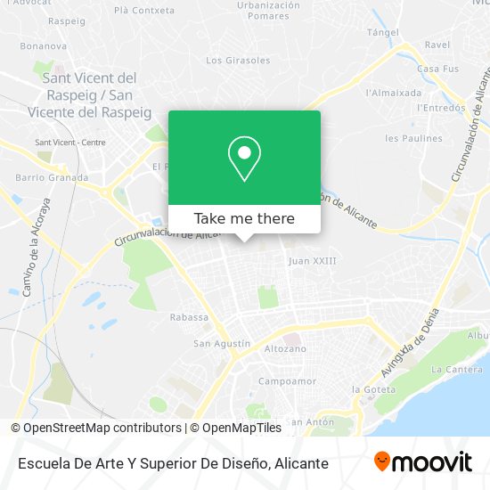 Escuela De Arte Y Superior De Diseño map
