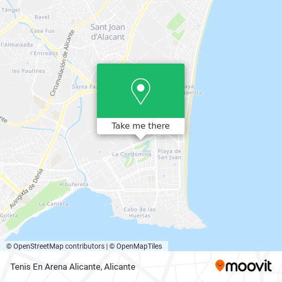 Tenis En Arena Alicante map