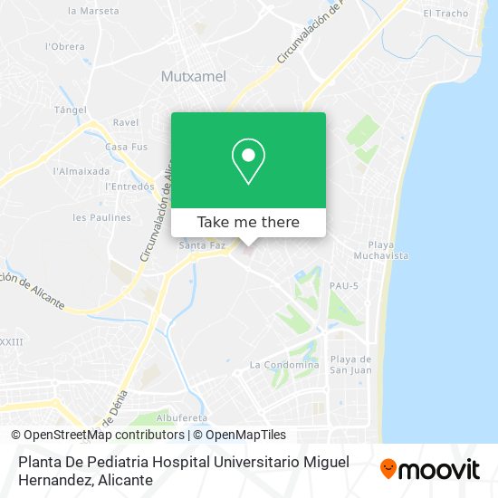 Planta De Pediatria Hospital Universitario Miguel Hernandez map