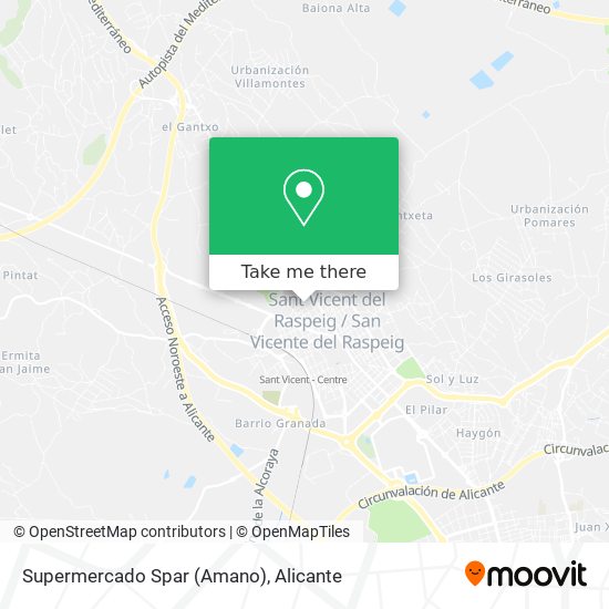Supermercado Spar (Amano) map
