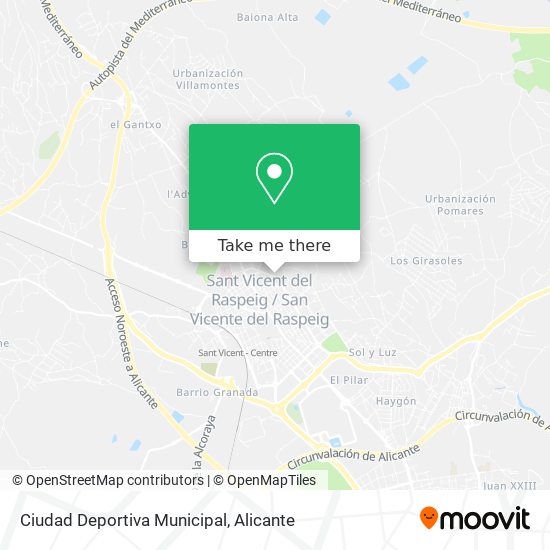 mapa Ciudad Deportiva Municipal