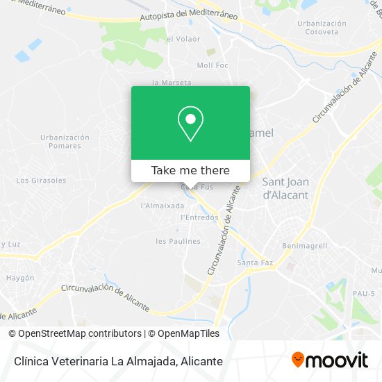 Clínica Veterinaria La Almajada map