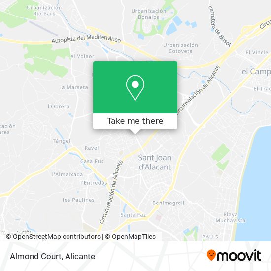 mapa Almond Court