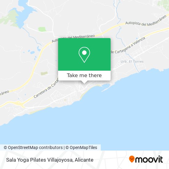 mapa Sala Yoga Pilates Villajoyosa