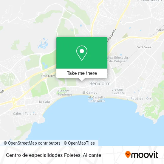Centro de especialidades Foietes map