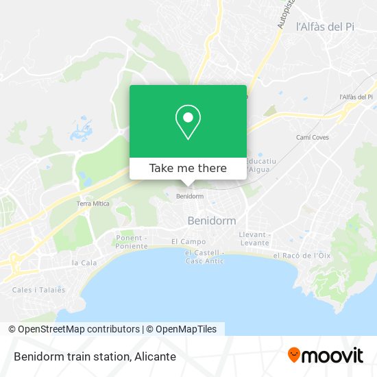 Benidorm train station map