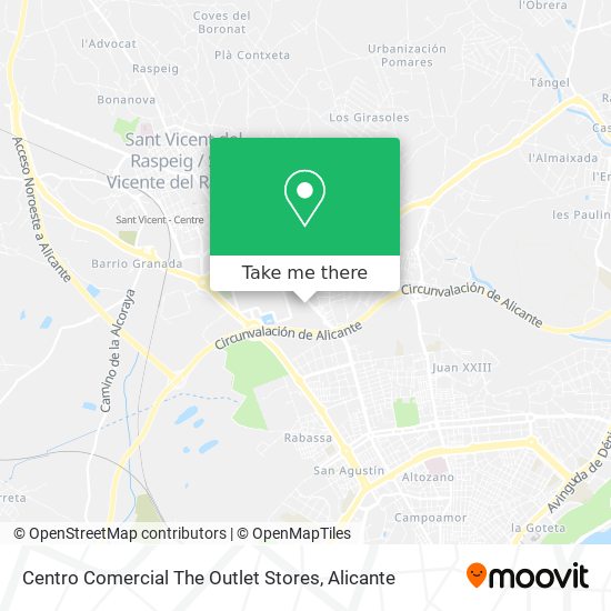 Centro Comercial The Outlet Stores map