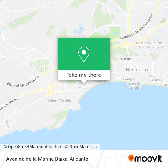 mapa Avenida de la Marina Baixa