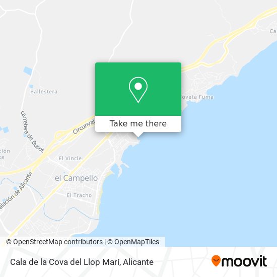 Cala de la Cova del Llop Marí map