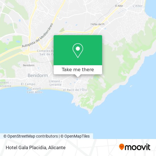 Hotel Gala Placidia map