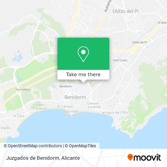 Juzgados de Benidorm map