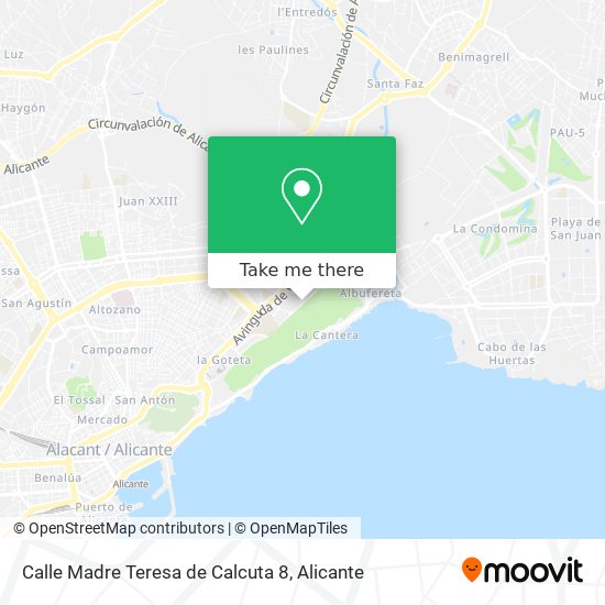 mapa Calle Madre Teresa de Calcuta 8