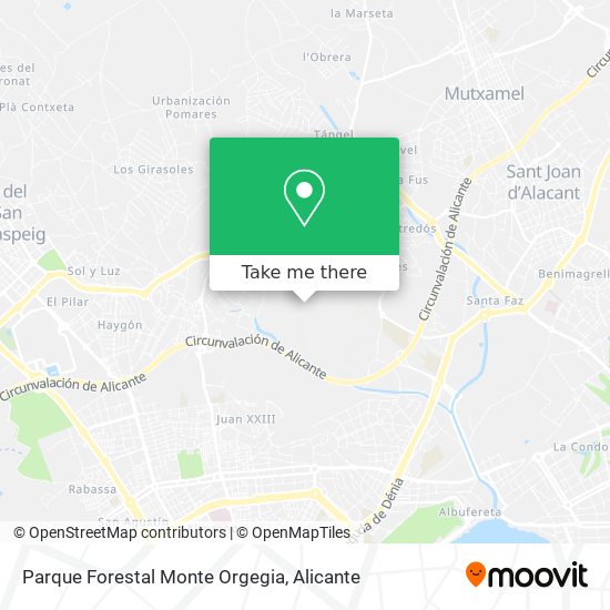 Parque Forestal Monte Orgegia map