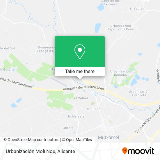 Urbanización Molí Nou map