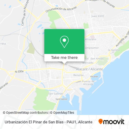 Urbanización El Pinar de San Blas - PAU1 map