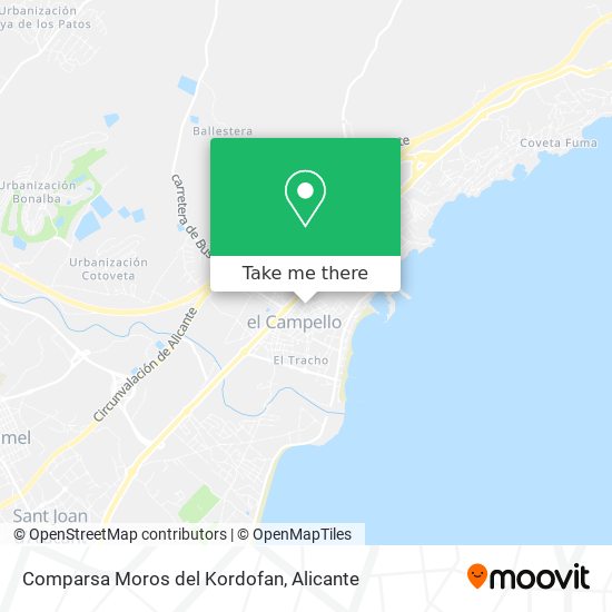Comparsa Moros del Kordofan map