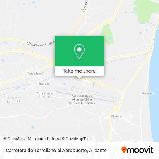 Carretera de Torrellano al Aeropuerto map
