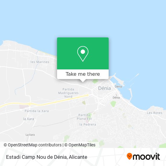 Estadi Camp Nou de Dénia map