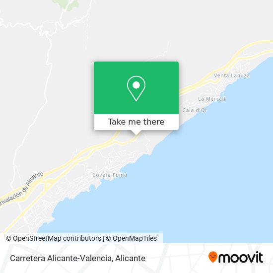 Carretera Alicante-Valencia map