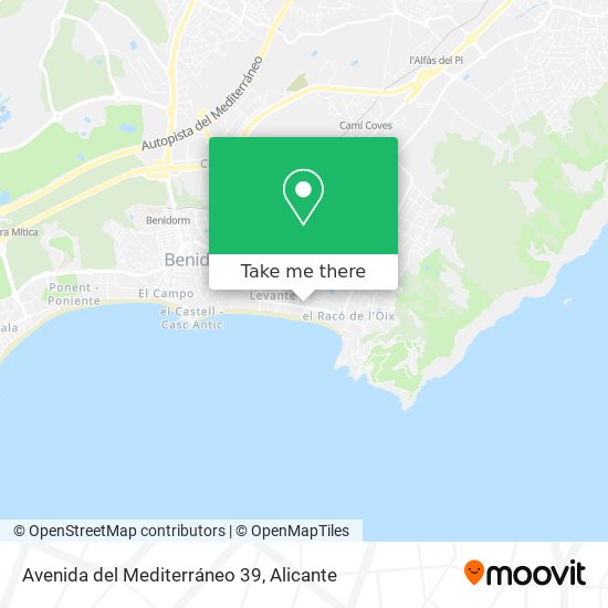 mapa Avenida del Mediterráneo 39