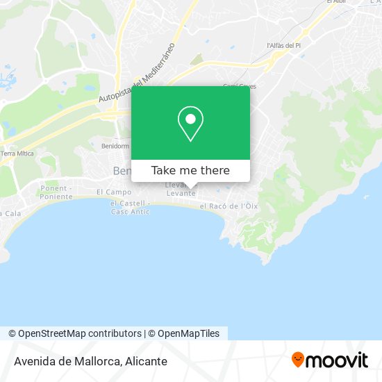mapa Avenida de Mallorca