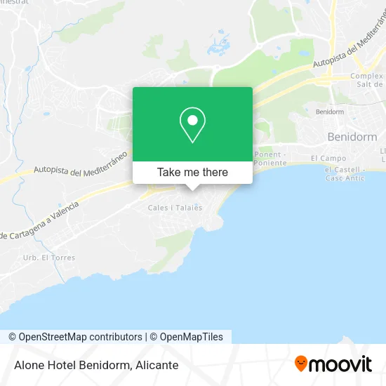 Alone Hotel Benidorm map