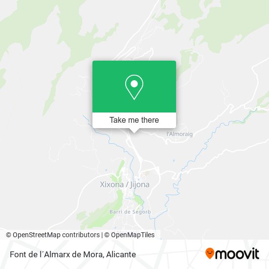 Font de l´Almarx de Mora map