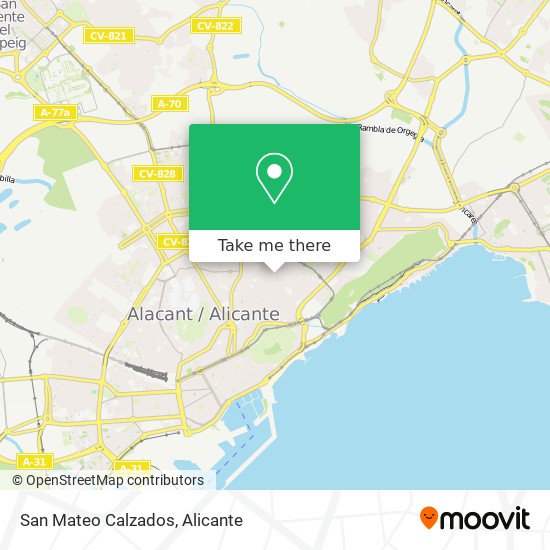 San Mateo Calzados map