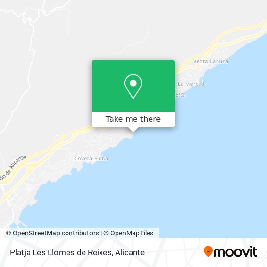 Platja Les Llomes de Reixes map