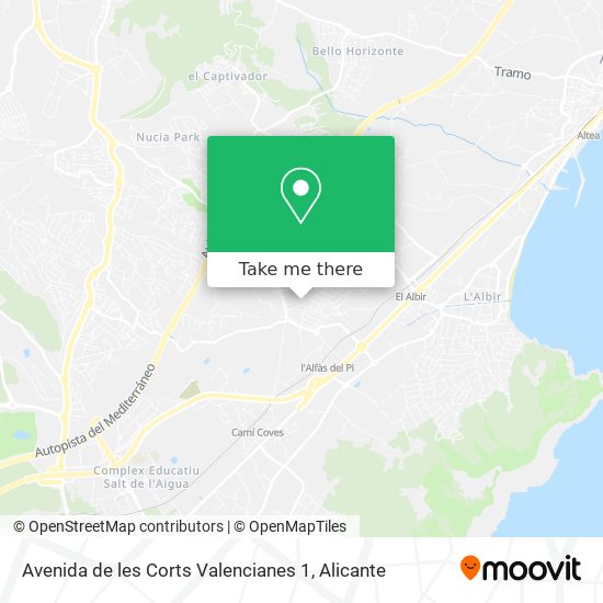 Avenida de les Corts Valencianes 1 map