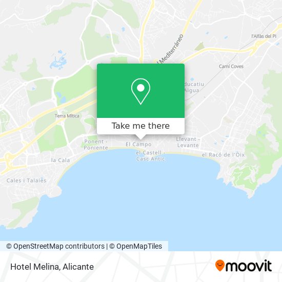 Hotel Melina map