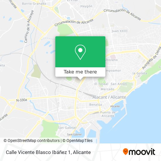 mapa Calle Vicente Blasco Ibáñez 1