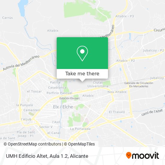 UMH Edificio Altet, Aula 1.2 map