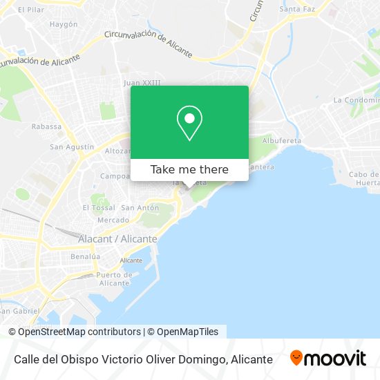 Calle del Obispo Victorio Oliver Domingo map