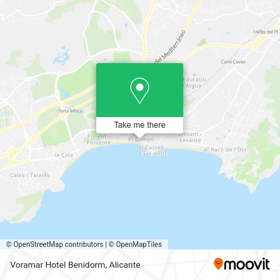 Voramar Hotel Benidorm map