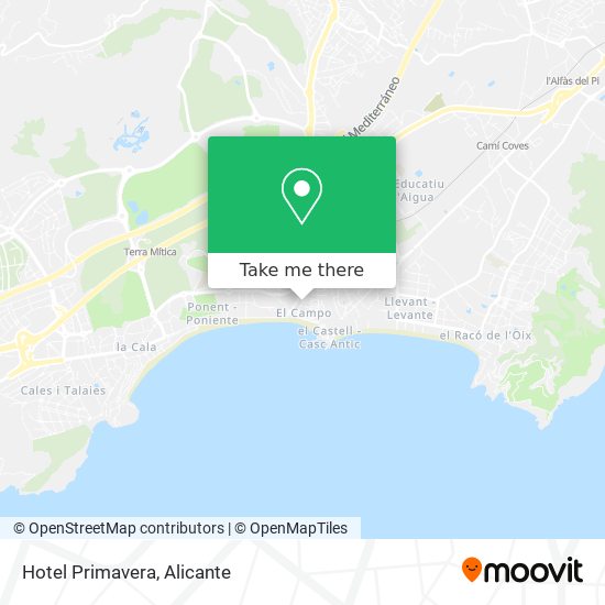 Hotel Primavera map