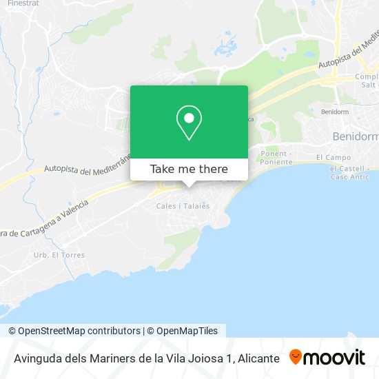 Avinguda dels Mariners de la Vila Joiosa 1 map