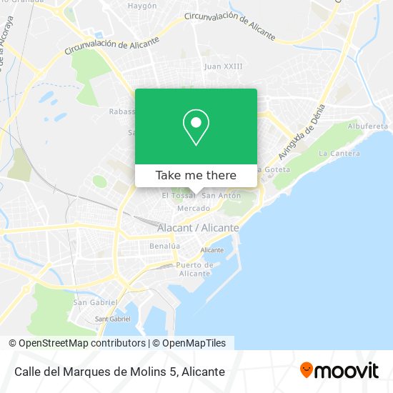 Calle del Marques de Molins 5 map