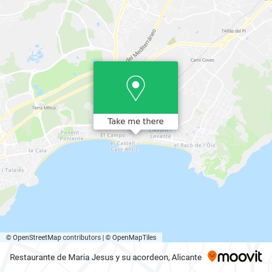 mapa Restaurante de Maria Jesus y su acordeon
