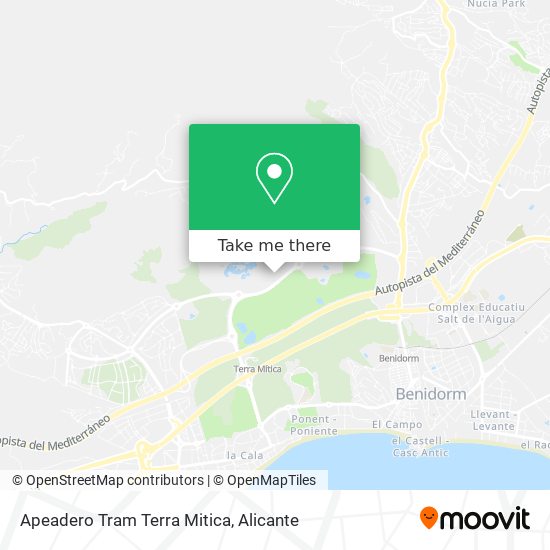 Apeadero Tram Terra Mitica map