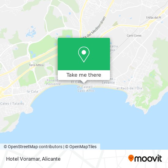 Hotel Voramar map