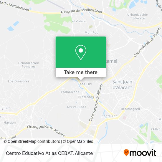 Centro Educativo Atlas CEBAT map