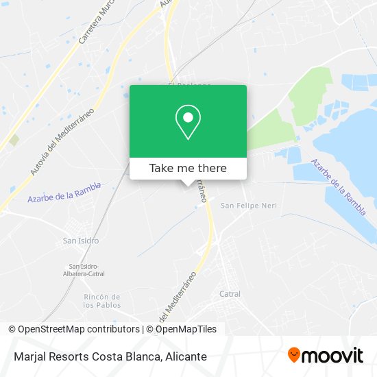 Marjal Resorts Costa Blanca map