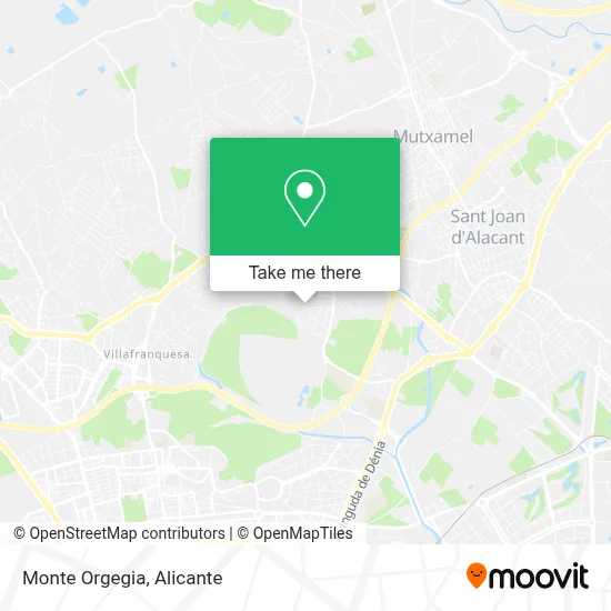 Monte Orgegia map
