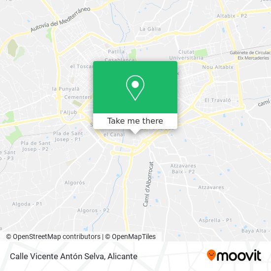 Calle Vicente Antón Selva map
