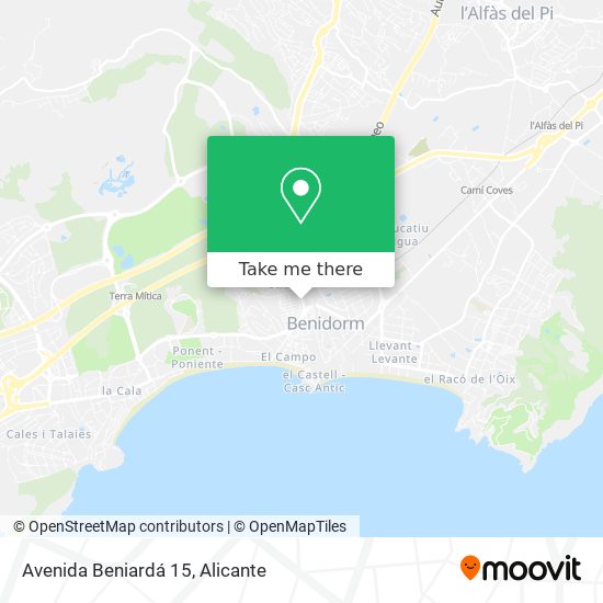 mapa Avenida Beniardá 15