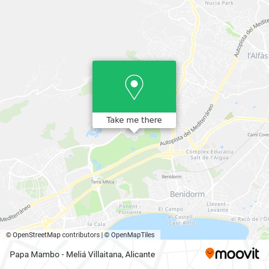 Papa Mambo - Meliá Villaitana map