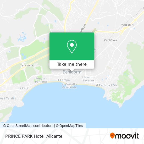 PRINCE PARK Hotel map